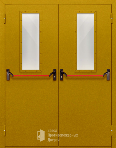 Фото двери «Двупольная со стеклом и антипаникой №65» в Саратову