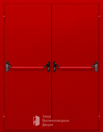 Фото двери «Двупольная глухая с антипаникой (красная)» в Саратову
