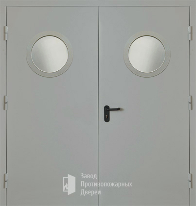 Фото двери «Двупольная с круглым стеклом EI-30» в Саратову