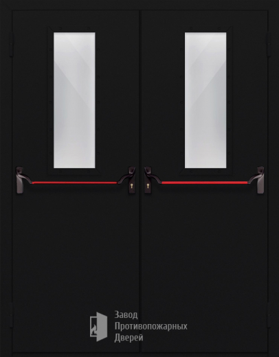 Фото двери «Двупольная со стеклом и антипаникой №64» в Саратову