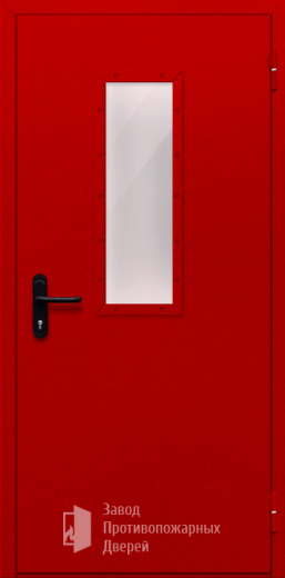 Фото двери «Однопольная со стеклом (красная)» в Саратову