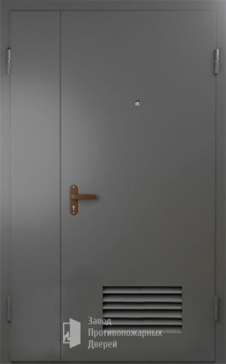 Фото двери «Техническая дверь №7 полуторная с вентиляционной решеткой» в Саратову