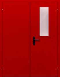 Фото двери «Двупольная со стеклом (красная)» в Саратову