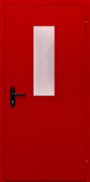 Фото двери «Однопольная со стеклом (красная)» в Саратову