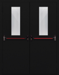 Фото двери «Двупольная со стеклом и антипаникой №64» в Саратову