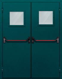 Фото двери «Двупольная со стеклом и антипаникой №56» в Саратову