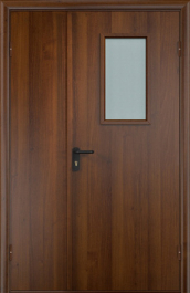 Фото двери «Полуторная МДФ со стеклом EI-30» в Саратову